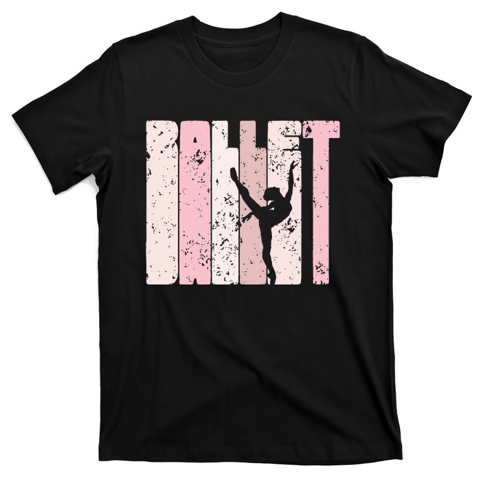 Ballet Gift For N Girl Silhouette Girl Ballet Dance T-Shirt