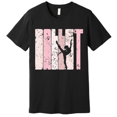 Ballet Gift For N Girl Silhouette Girl Ballet Dance Premium T-Shirt