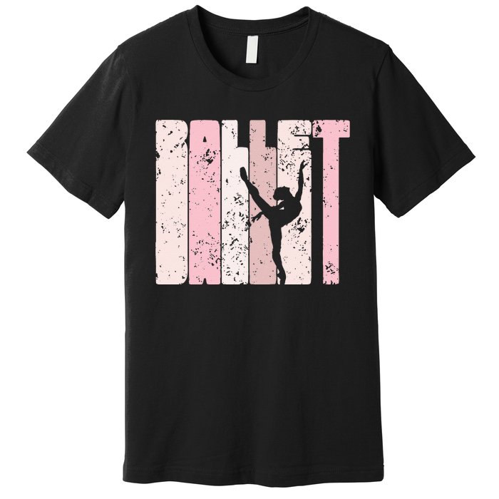 Ballet Gift For N Girl Silhouette Girl Ballet Dance Premium T-Shirt