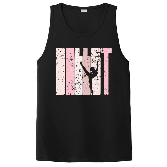 Ballet Gift For N Girl Silhouette Girl Ballet Dance PosiCharge Competitor Tank