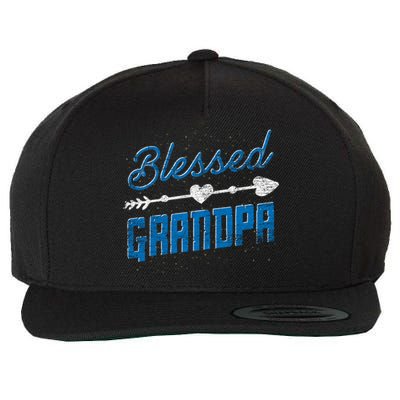 Blessed Grandpa Family Pop Pop Fathers Day Grandpa Gift Wool Snapback Cap