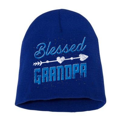 Blessed Grandpa Family Pop Pop Fathers Day Grandpa Gift Short Acrylic Beanie