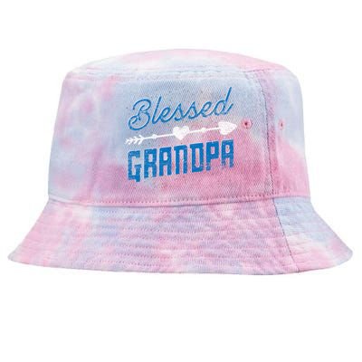 Blessed Grandpa Family Pop Pop Fathers Day Grandpa Gift Tie-Dyed Bucket Hat