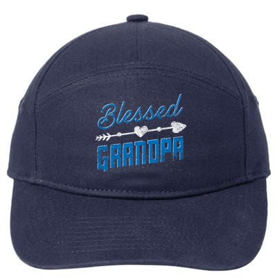 Blessed Grandpa Family Pop Pop Fathers Day Grandpa Gift 7-Panel Snapback Hat