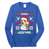 Beagle Gift For Merry Christmas Woofmas Clothes Ugly Cute Gift Long Sleeve Shirt