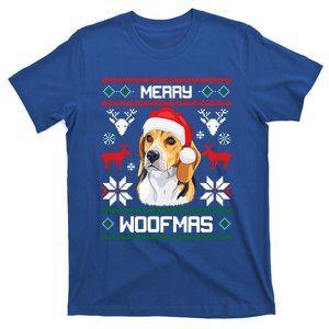 Beagle Gift For Merry Christmas Woofmas Clothes Ugly Cute Gift T-Shirt