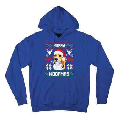 Beagle Gift For Merry Christmas Woofmas Clothes Ugly Cute Gift Tall Hoodie