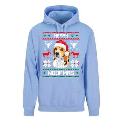 Beagle Gift For Merry Christmas Woofmas Clothes Ugly Cute Gift Unisex Surf Hoodie