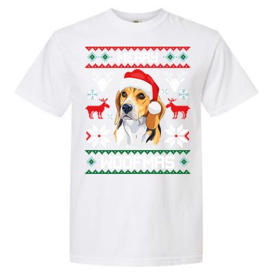 Beagle Gift For Merry Christmas Woofmas Clothes Ugly Cute Gift Garment-Dyed Heavyweight T-Shirt