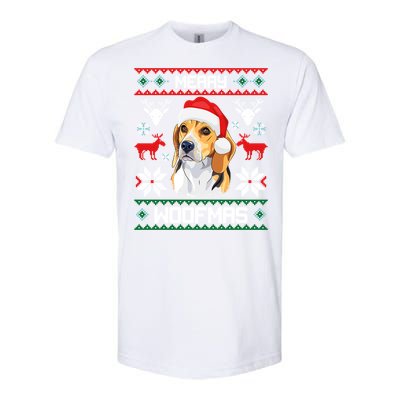 Beagle Gift For Merry Christmas Woofmas Clothes Ugly Cute Gift Softstyle CVC T-Shirt