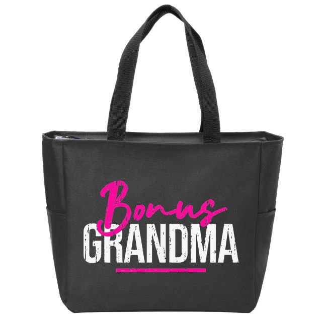 Bonus Grandma Funny Mother's Day Step Grandma Gift Zip Tote Bag