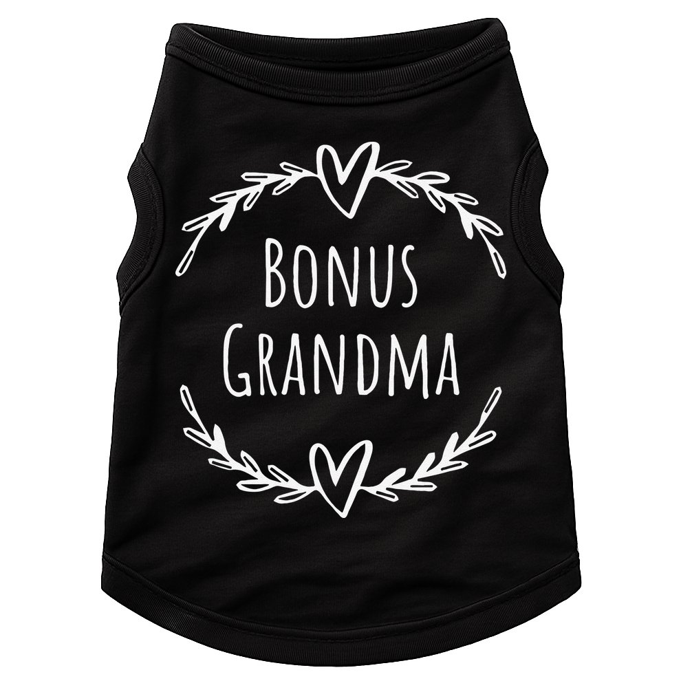 Bonus Grandma Funny Mother's Day Step Grandma Doggie Tank