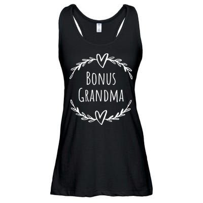 Bonus Grandma Funny Mother's Day Step Grandma Ladies Essential Flowy Tank