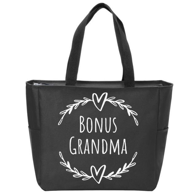 Bonus Grandma Funny Mother's Day Step Grandma Zip Tote Bag