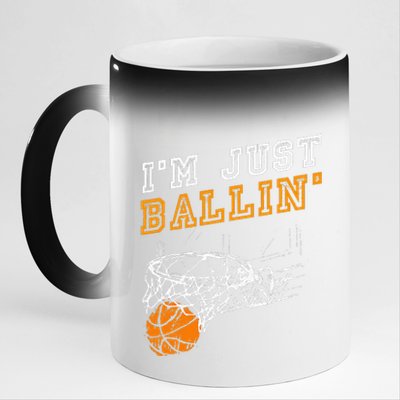 Basketball Gift For Coach Player Baller 11oz Black Color Changing Mug