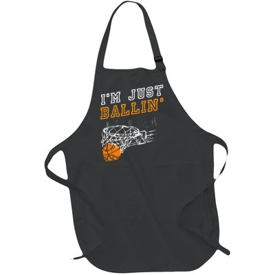 Basketball Gift For Coach Player Baller Full-Length Apron With Pockets