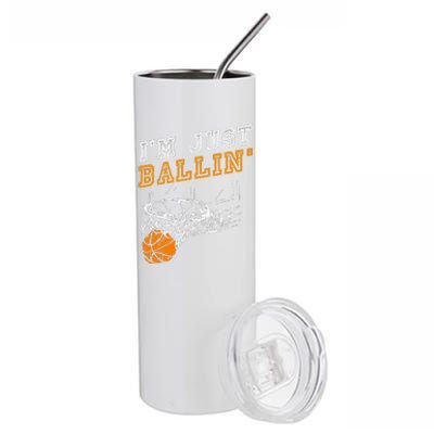 Basketball Gift For Coach Player Baller Stainless Steel Tumbler