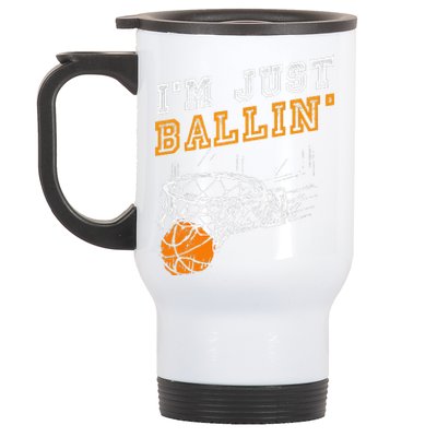 Basketball Gift For Coach Player Baller Stainless Steel Travel Mug