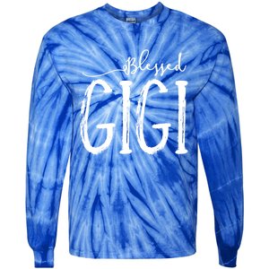 Blessed Gigi For Grandma MotherS Day Christmas Gift Tie-Dye Long Sleeve Shirt