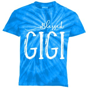 Blessed Gigi For Grandma MotherS Day Christmas Gift Kids Tie-Dye T-Shirt