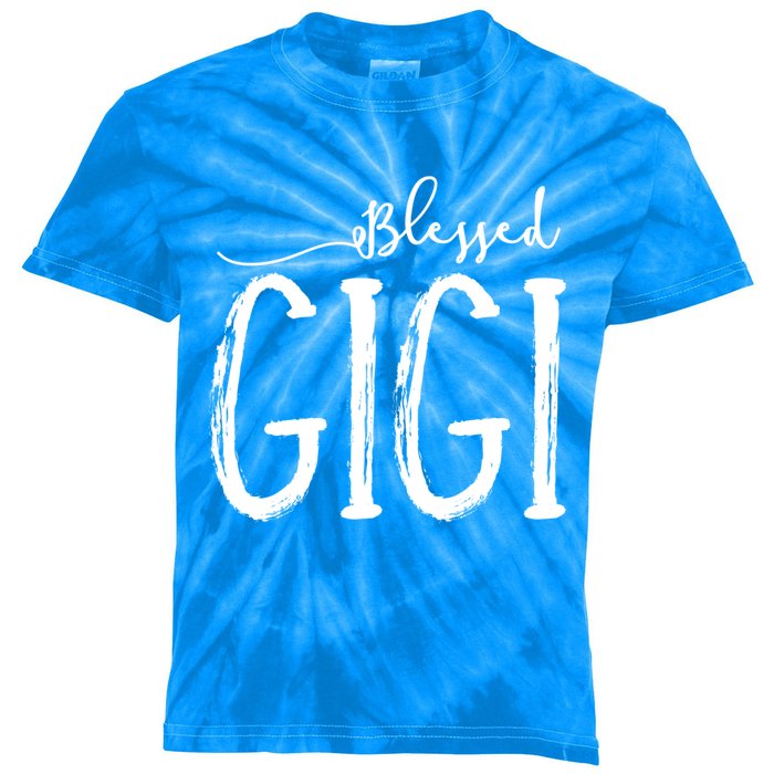 Blessed Gigi For Grandma MotherS Day Christmas Gift Kids Tie-Dye T-Shirt