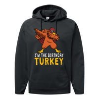 Birthday Gifts Funny Bday Born On Thanksgiving Performance Fleece Hoodie