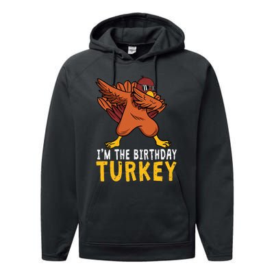 Birthday Gifts Funny Bday Born On Thanksgiving Performance Fleece Hoodie