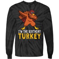 Birthday Gifts Funny Bday Born On Thanksgiving Tie-Dye Long Sleeve Shirt