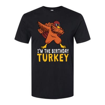 Birthday Gifts Funny Bday Born On Thanksgiving Softstyle CVC T-Shirt