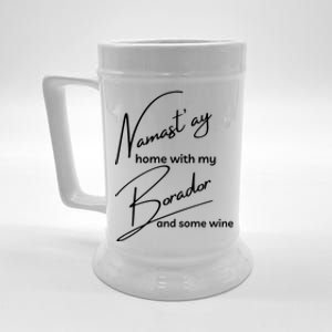 Borador Gift Funny Nama'stay For Yoga And Dog Lovers Gift Beer Stein