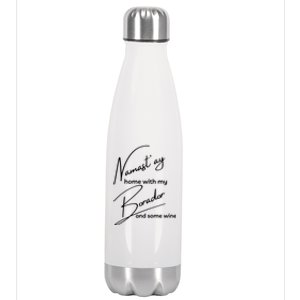 Borador Gift Funny Nama'stay For Yoga And Dog Lovers Gift Stainless Steel Insulated Water Bottle