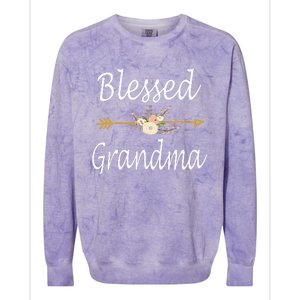 Blessed Grandma For Women Cute Mothers Day Gifts Colorblast Crewneck Sweatshirt