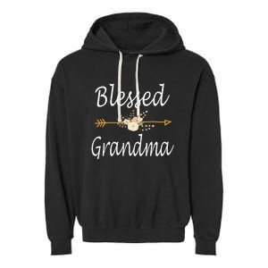 Blessed Grandma For Women Cute Mothers Day Gifts Garment-Dyed Fleece Hoodie