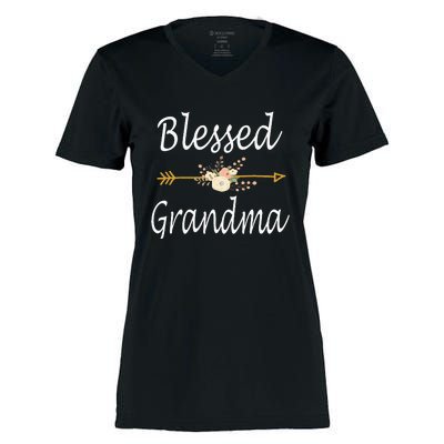 Blessed Grandma For Women Cute Mothers Day Gifts Women's Momentum V-Neck T-Shirt