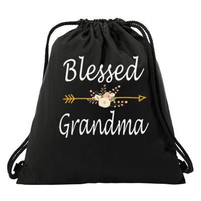 Blessed Grandma For Women Cute Mothers Day Gifts Drawstring Bag