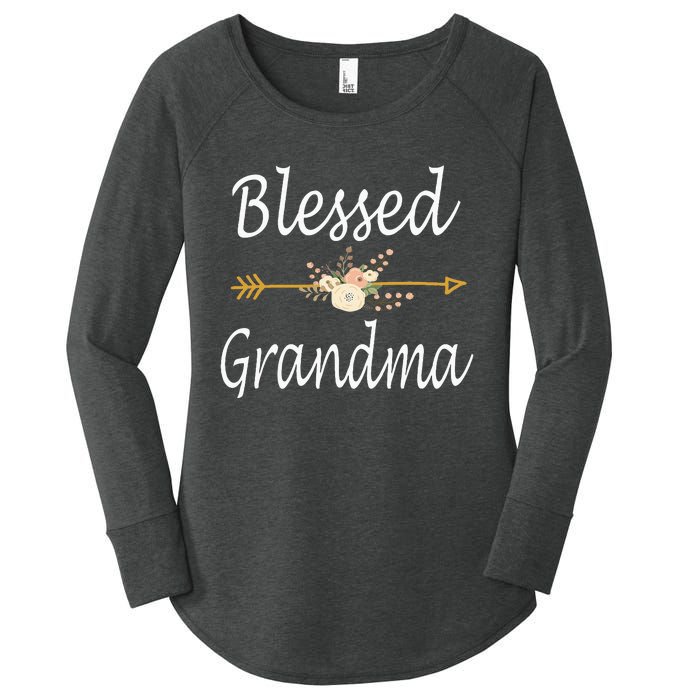 Blessed Grandma For Women Cute Mothers Day Gifts Women's Perfect Tri Tunic Long Sleeve Shirt