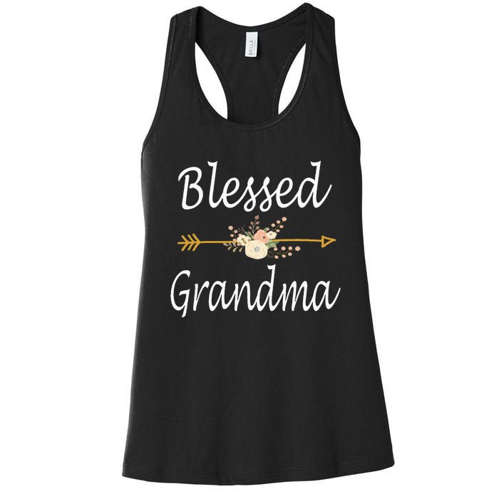 Blessed Grandma For Women Cute Mothers Day Gifts Women's Racerback Tank