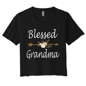 Blessed Grandma For Women Cute Mothers Day Gifts Women's Crop Top Tee