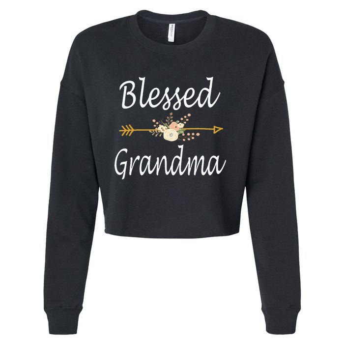 Blessed Grandma For Women Cute Mothers Day Gifts Cropped Pullover Crew