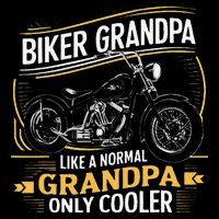 Biker Grandpa FatherS Day Like A Normal Grandpa Motorcycle Impact Tech Backpack