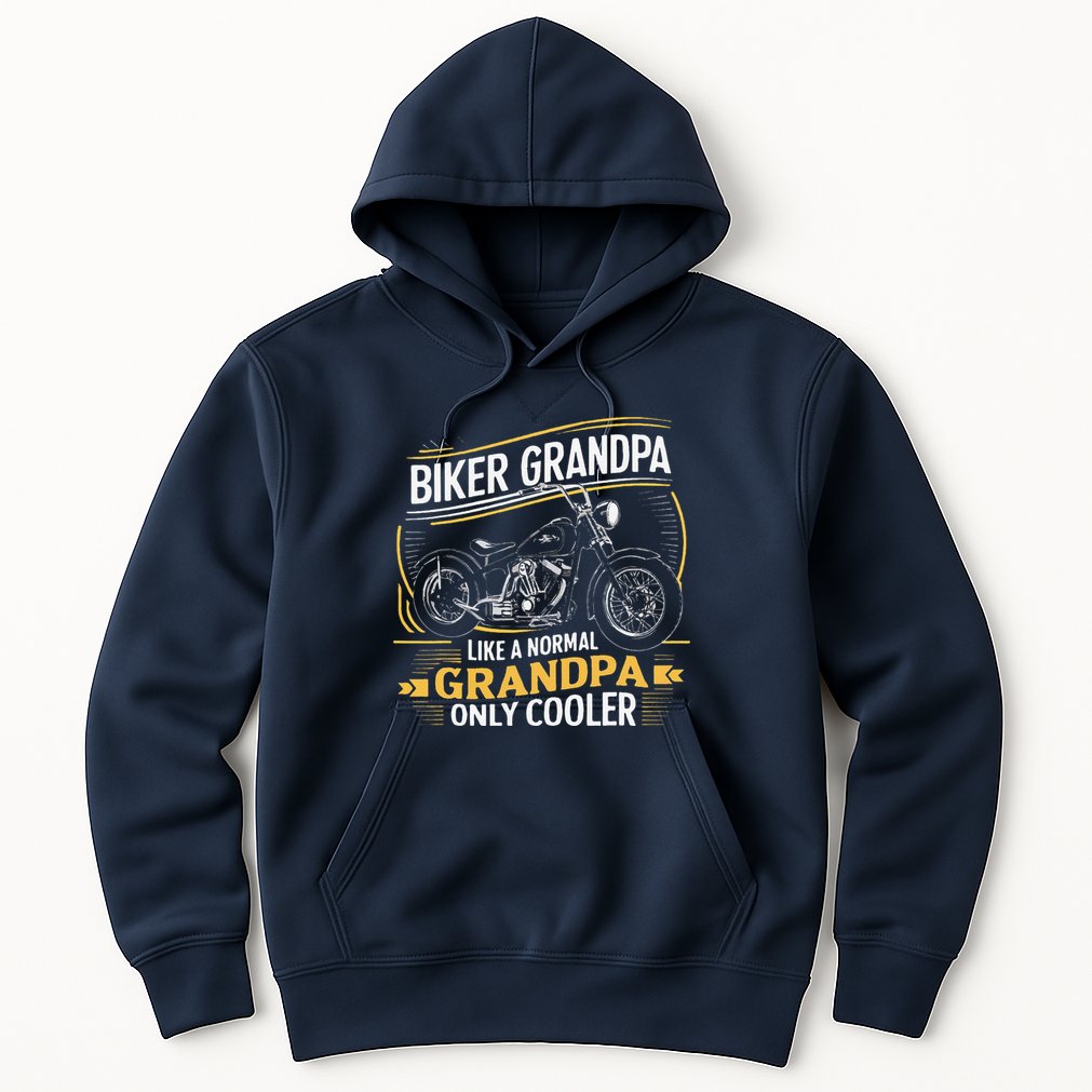 Biker Grandpa FatherS Day Like A Normal Grandpa Motorcycle Hoodie