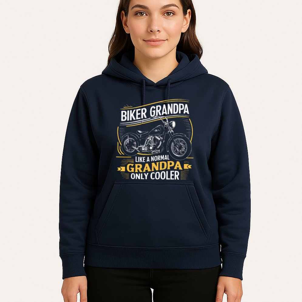 Biker Grandpa FatherS Day Like A Normal Grandpa Motorcycle Hoodie