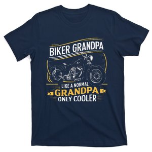 Biker Grandpa FatherS Day Like A Normal Grandpa Motorcycle T-Shirt