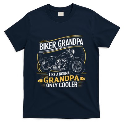Biker Grandpa FatherS Day Like A Normal Grandpa Motorcycle T-Shirt