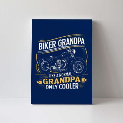 Biker Grandpa FatherS Day Like A Normal Grandpa Motorcycle Canvas