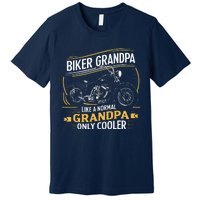 Biker Grandpa FatherS Day Like A Normal Grandpa Motorcycle Premium T-Shirt