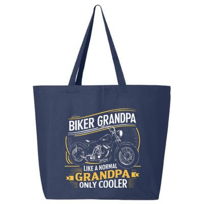Biker Grandpa FatherS Day Like A Normal Grandpa Motorcycle 25L Jumbo Tote