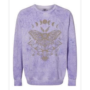 Butterfly Grunge Fairycore Aesthetic Luna Moth Mushrooms Colorblast Crewneck Sweatshirt