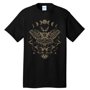 Butterfly Grunge Fairycore Aesthetic Luna Moth Mushrooms Tall T-Shirt