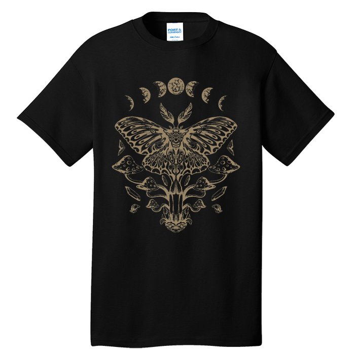 Butterfly Grunge Fairycore Aesthetic Luna Moth Mushrooms Tall T-Shirt